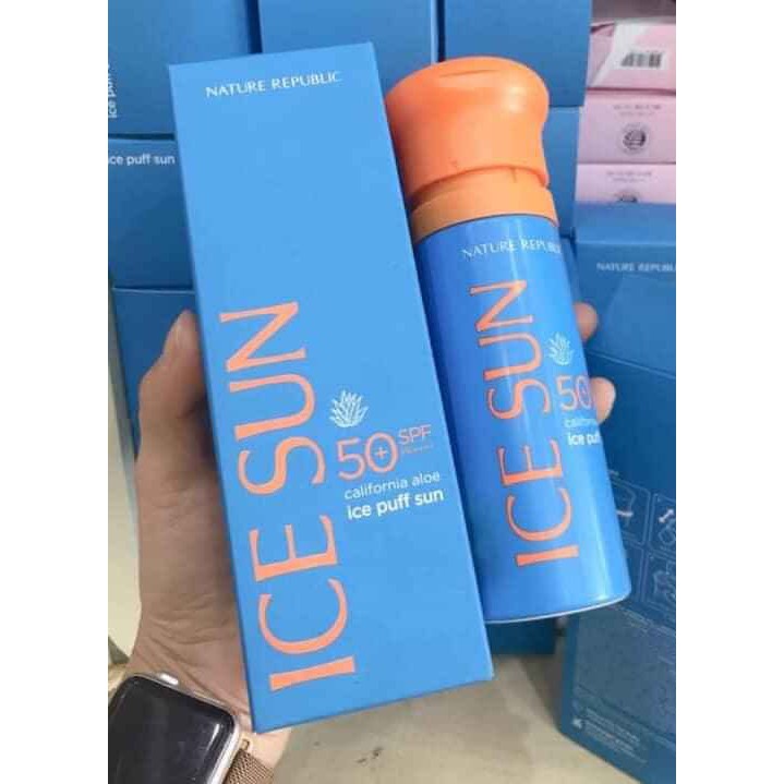 XỊT CHỐNG NẮNG XANH DƯƠNG NATURE REPUBLIC ICE SUN CALIFORNIA ALOE 100ML CHÍNH HÃNG - 5248