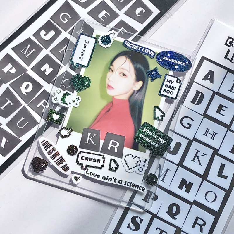 STICKER HUSH-HUSH STICKER TRANG TRÍ CÁN LẤP LÁNH🎱🖤💣