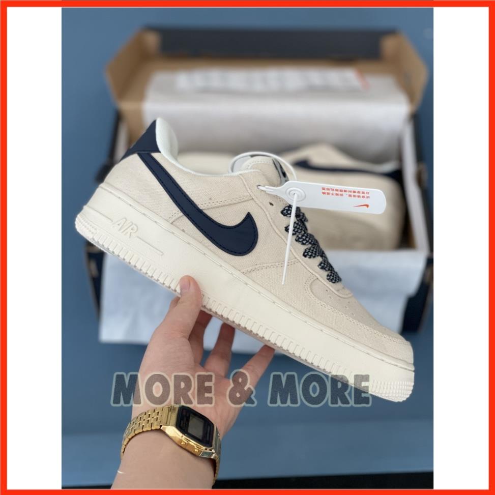 🐉🐉🐉FREE SHIP🐉🐉🐉 [More&More] Giày AF1 B.eige deep blue vải G.a.i D.ầ.u phiên bản cao cấp đủ size nam nữ | BigBuy360 - bigbuy360.vn