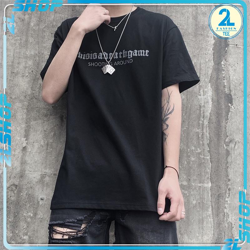 Áo thun tay lỡ unisex bàn cờ đen xám CHESS , áo đôi nam nữ phong cách đường phố 2LSHOP