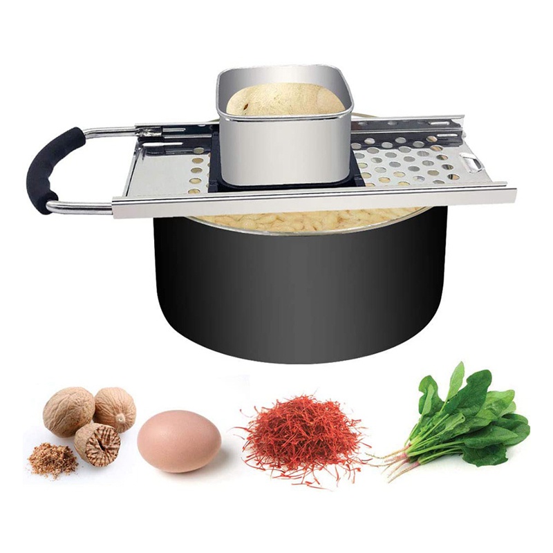 Dụng Cụ Làm Mì Sợi Bằng Thép Không Gỉ Với Tay Cầm Cao Su Thoải Mái