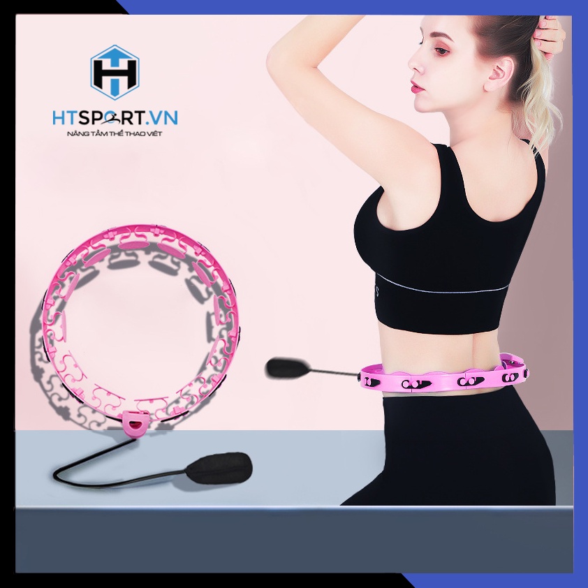 Vòng Lắc Eo, Vòng Lắc Thông Minh Hula Hoop Hỗ Trợ Giảm Cân, Giảm Mỡ Bụng, Thon Gọn Eo Hông, Loại Cao Cấp Dễ Tháo Lắp