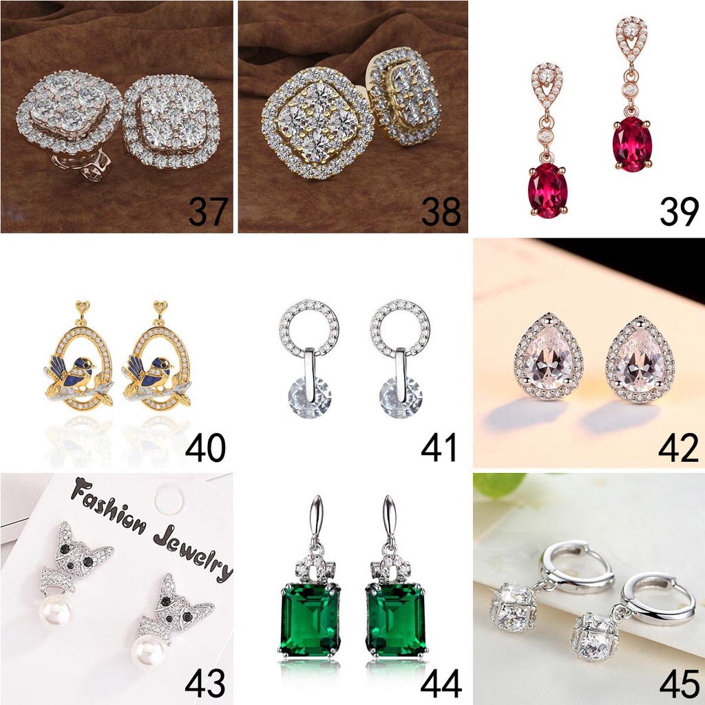 Bông Tai Bạc 925 Hình Hoa Mặt Trăng Phong Cách Hàn Quốc Thời Trang Cho Nữ Ed016