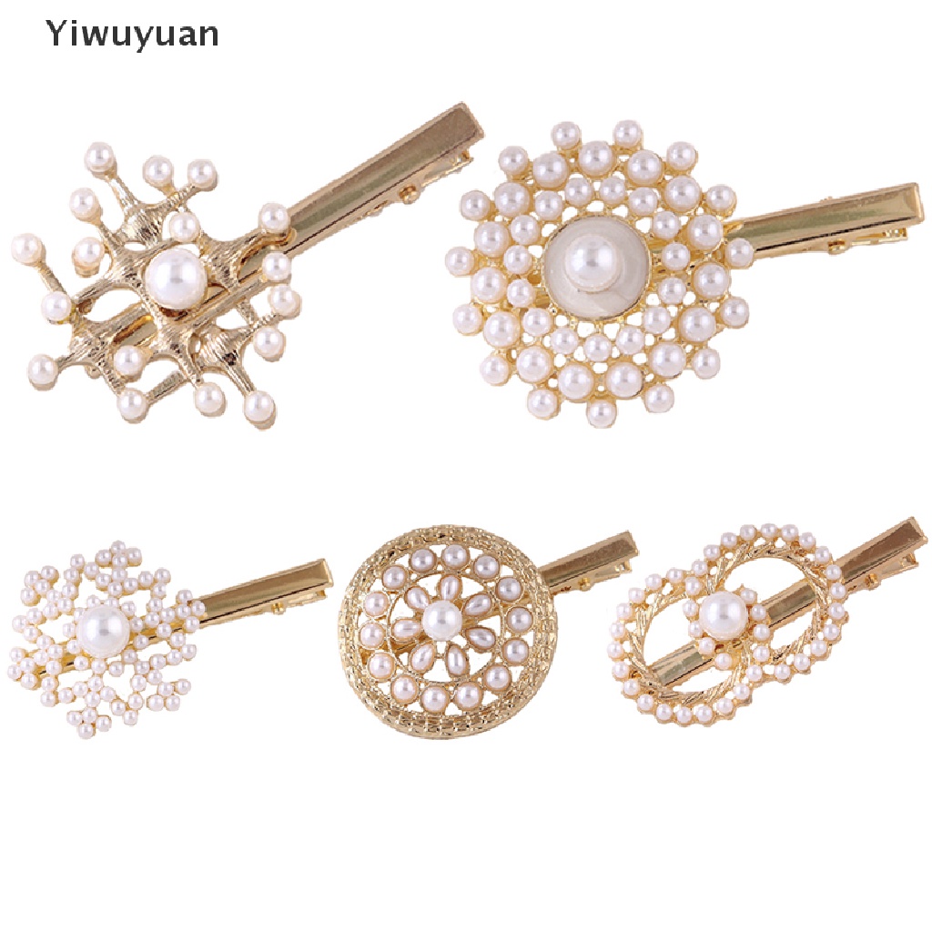&lt; Yiwuyuan &gt; Kẹp Tóc Đính Kim Cương Giả Và Ngọc Trai Thời Trang Phổ Biến Dành Cho Bạn Nữ Đa