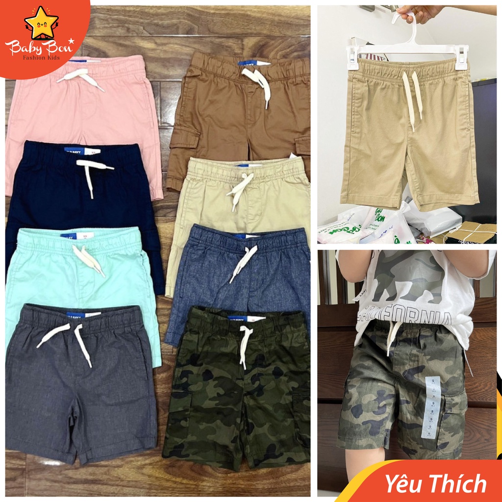 Quần short kaki đùi bé trai Onavy xuất dư size đại 17-53kg