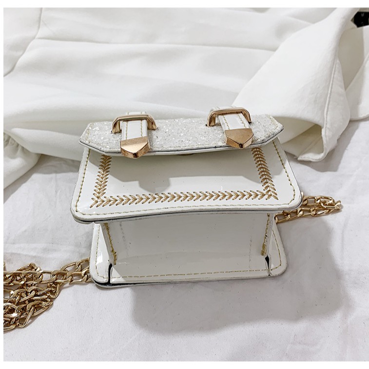 TÚI ĐEO! TÚI XÁCH NỮ MINI VUÔNG ĐEO CHÉO ĐÍNH KIM SA LẤP LÁNH THỜI TRANG HÈ MẪU MỚI NN107177 | BigBuy360 - bigbuy360.vn