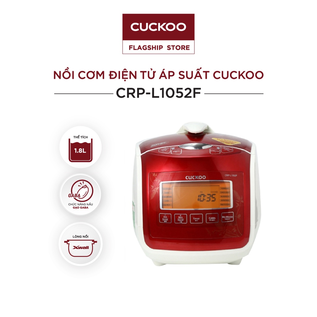 Nồi cơm điện tử áp suất CUCKOO 1,8 lít CRP-L1052F - Hàng chính hãng