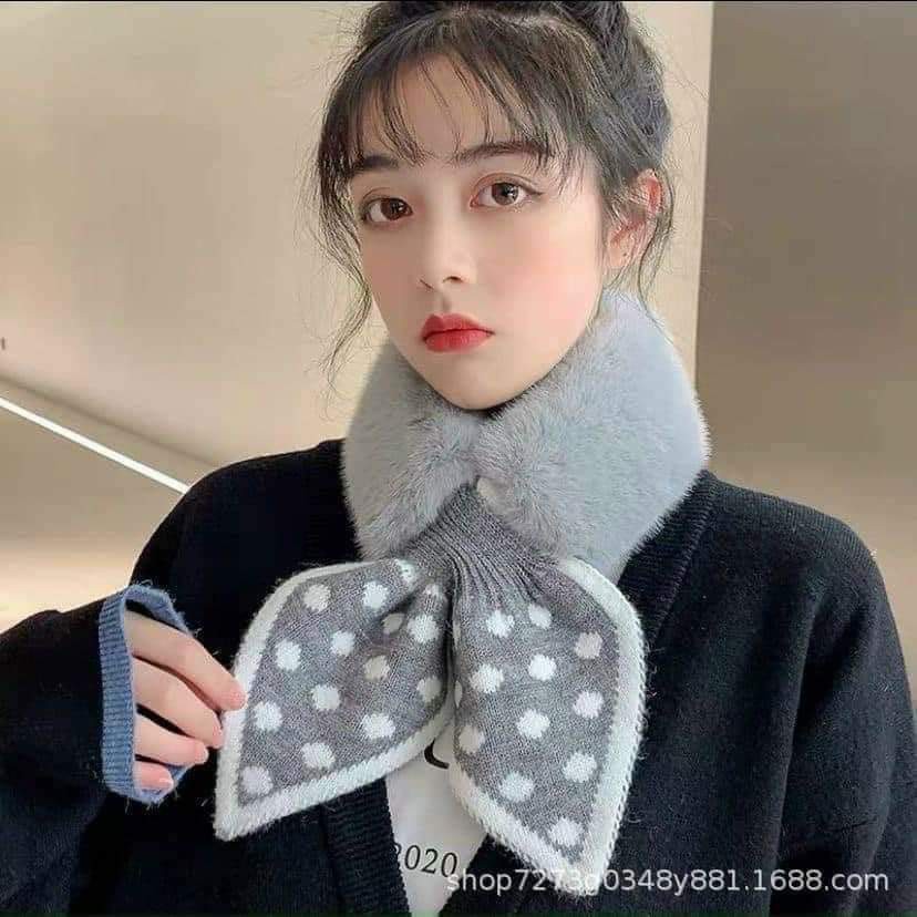 Khăn quàng cổ lông thỏ XUẤT HÀN