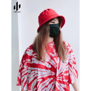 NÓN BUCKET TRƠN ĐEN TRẮNG ĐỎ GDRAGON