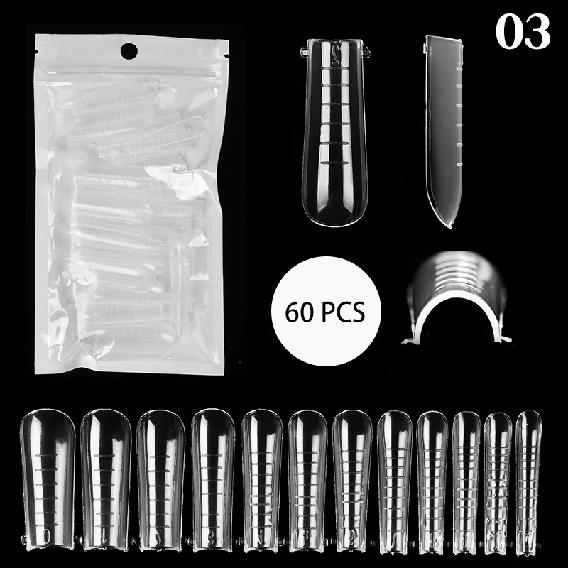 UR SUGAR Set 60 khuôn gắn móng tay hỗ trợ làm móng che phủ toàn diện