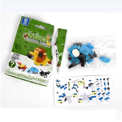 Đồ chơi khối lắp ráp, lắp ghép hình động vật, đồ chơi giáo dục vui nhộn cho trẻ em Master Kids