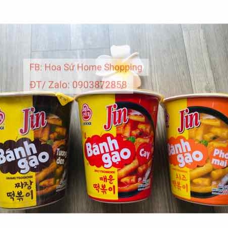 Bánh gạo tokbokki Ottogi Jin cay ly 82g