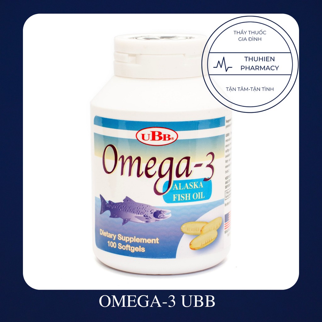 [Date mới nhất] OMEGA-3 UBB viên sáng mắt và tăng cường thị lực (Lọ 100 viên)