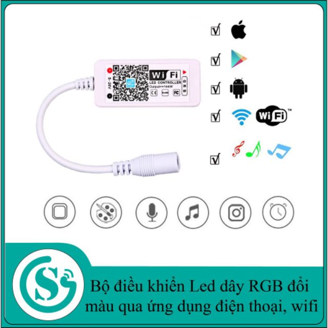 Bộ đầu khiển đèn led 5050 3528 RGB/RGBW điều khiển bằng sóng /bluetooth