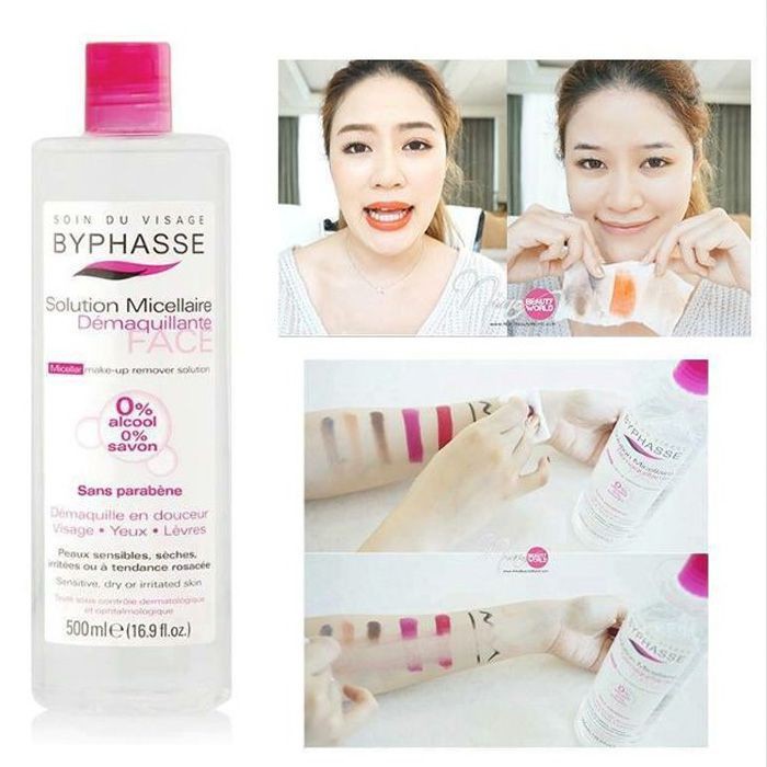 Nước Tẩy Trang Byphasse Solution Micerallaire Face 500ml Làm Sạch Sâu Dịu Nhẹ Dùng Cho Mọi Loại Da - HT106