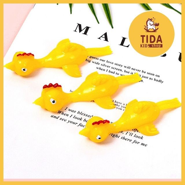 Gà Cao Su Bắn Vui Chơi Giải Trí Xả Stress ⚡ HOT TREND ⚡ Gà Dính Tường Siêu Hot Vui Nhộn, Đồ Chơi Giải Trí TiDa Kids Shop
