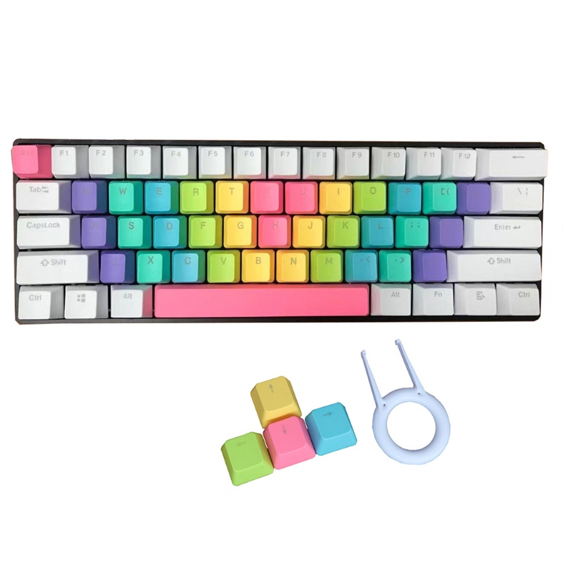Bộ Phím Rời PBT 39 Phím Màu Cầu Vồng Hai Màu Cho Cherry