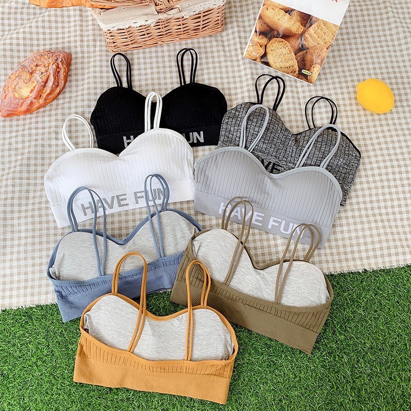 ÁO BRA NỮ CÚP NGỰC DỆT KIM HAVE FUN CỰC XINH