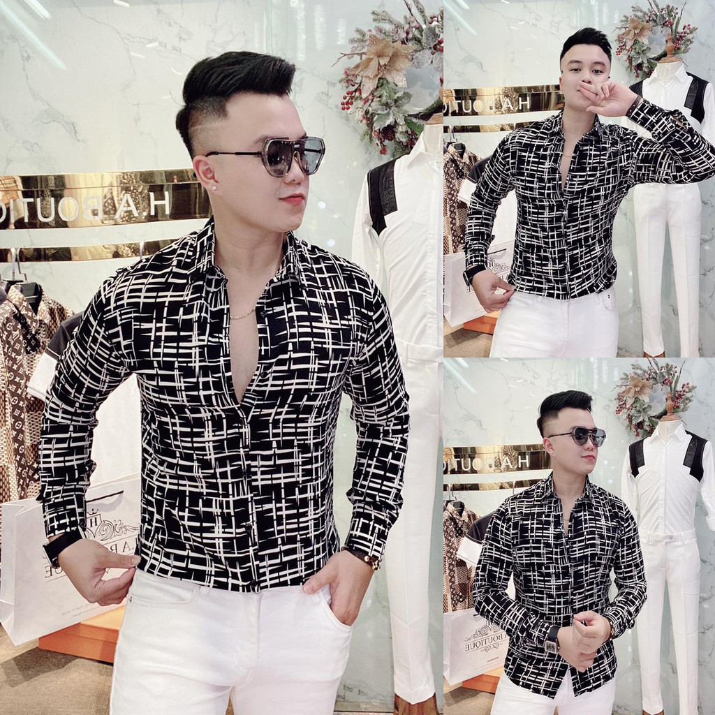 Sơ mi nam, sơ mi nam cao cấp dài tay, họa tiết, vải chống nhăn kháng khuẩn, thấm hút, form ôm - TIDINO STORE BX10 | BigBuy360 - bigbuy360.vn