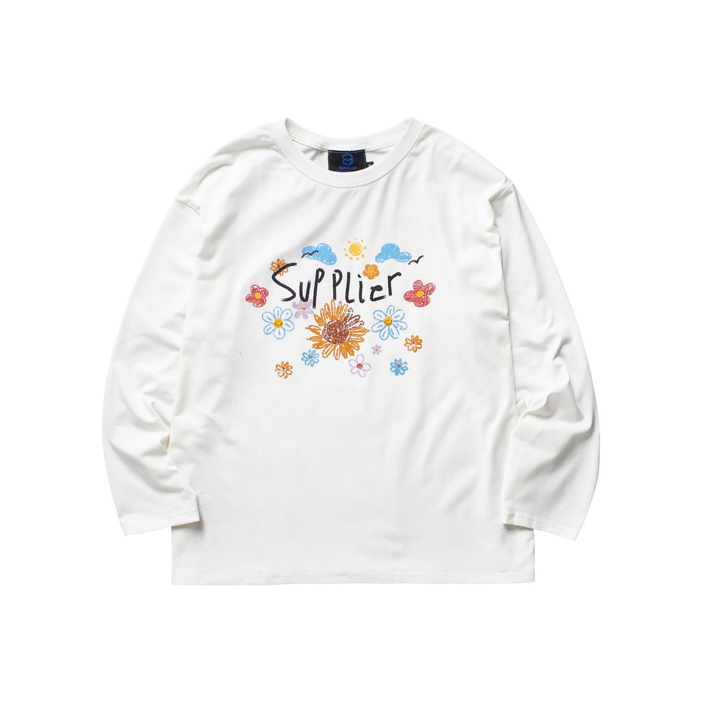 Áo longsleeve SUPPLIER Sắc màu cho em Trắng
