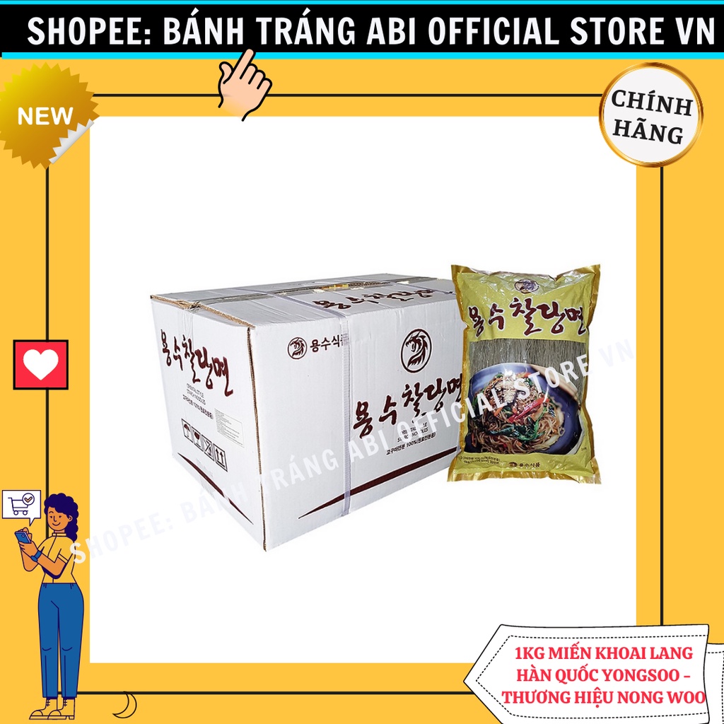 [GÓI ĐẠI 1000G] MIẾN KHOAI LANG CHUẨN HÀN QUỐC NONGWOO GÓI LỚN 1KG dùng để nấu-xào-trộn lẩu