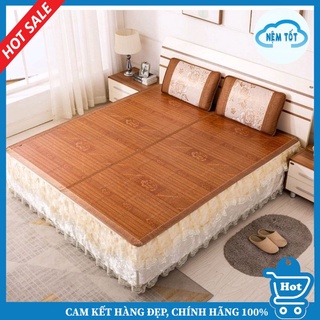 ✅siêu rẻ đẹp🛑 chiếu tre tây bắc thiết kế gấp đôi, chiếu tre lông phụng, trúc vân gỗ loại 1 in 3d bền đẹp size 1m6/1m8x2m