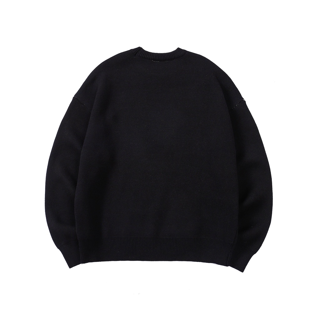 ❤❀  ❤ Áo Sweater Dệt Kim Tay Dài Cổ Tròn In Chữ Thời Trang Cho Nam Và Nữ