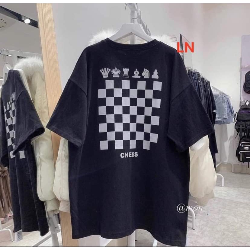Áo thun CHESS bàn cờ unisex - Áo Phông cộc tay chất cotton  in hình họa tiết cá tính, nổi bật