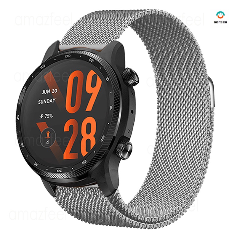 Dây Đeo Inox Khóa Nam Châm 22mm Cho Đồng Hồ Thông Minh TicWatch Pro 3 Ultra GPS LTE Pro 2021 E2 S2