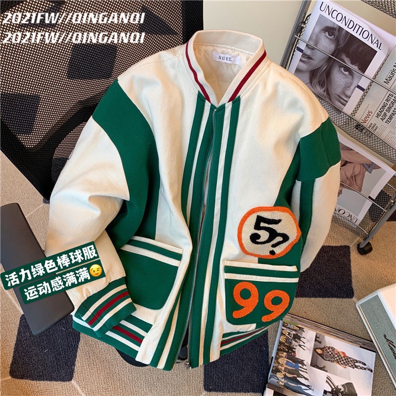 Áo Khoác Bóng Chày Phong Cách Retro Mỹ Thời Trang Xuân Thu 2022 Mới Cho Nam Nữ