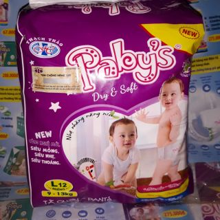 Giảm giá 8 gói  tã Bỉm Quần thạch thảo Paby's Size:L 96 miếng