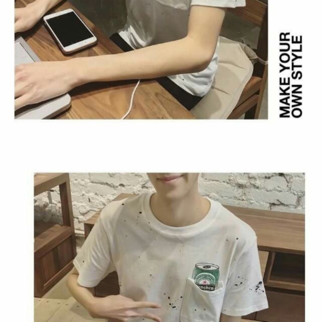 Xả 55k Áo đôi bia Ken vẩy mực siêu hot