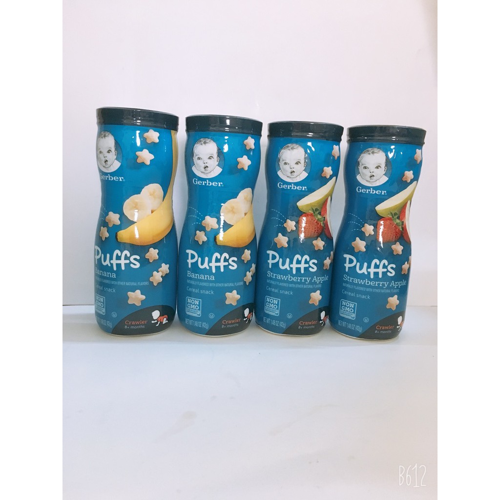 [Lốc 4 hộp cao] Bánh ăn dặm Gerber NON GMO nhiều vị