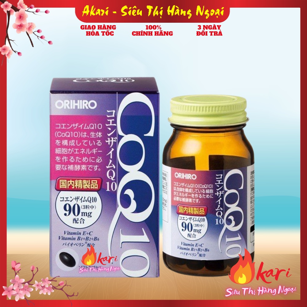 Viên uống hỗ trợ tim mạch Coenzyme Q10 Orihiro 90 viên