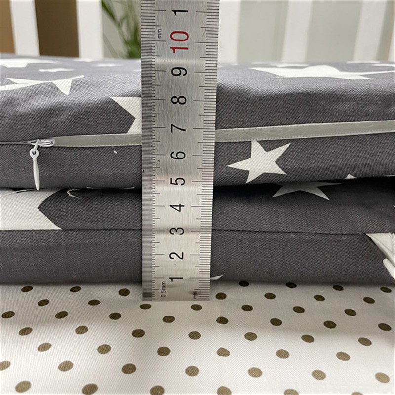 Bộ Đệm Viền Nôi Em Bé Bằng Cotton Mềm Mại Thoáng Khí Chống Rơi