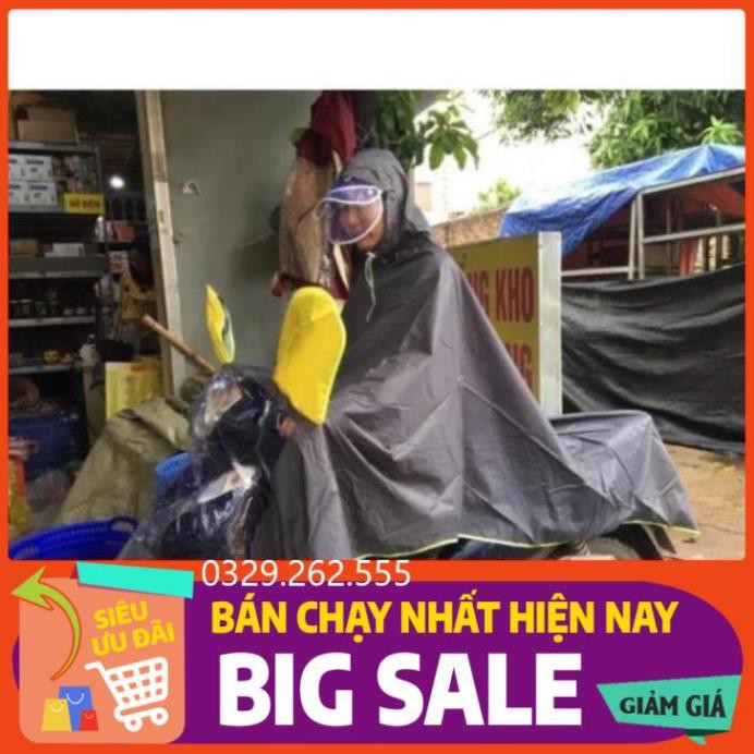 (Big Sale) Áo mưa vải dù phản quang loại 1 đầu và 2 đầu ( chống mưa hắt, vải dù siêu bền)