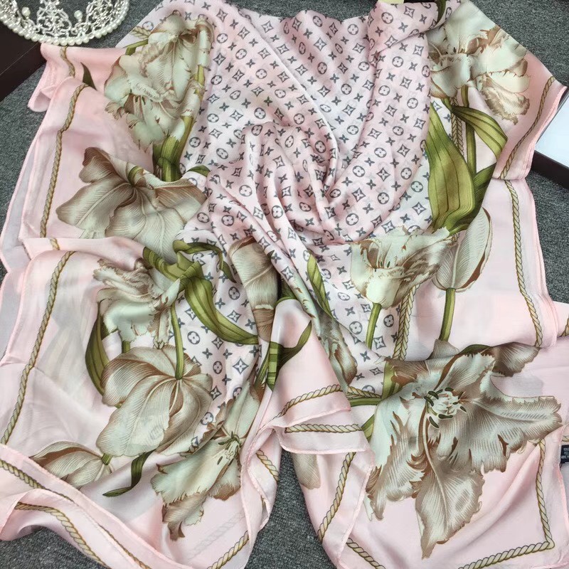 Khăn Choàng Lụa Dài In Họa Tiết Hoa Thời Trang Đi Biển Mùa Hè Mới Cho Nữ