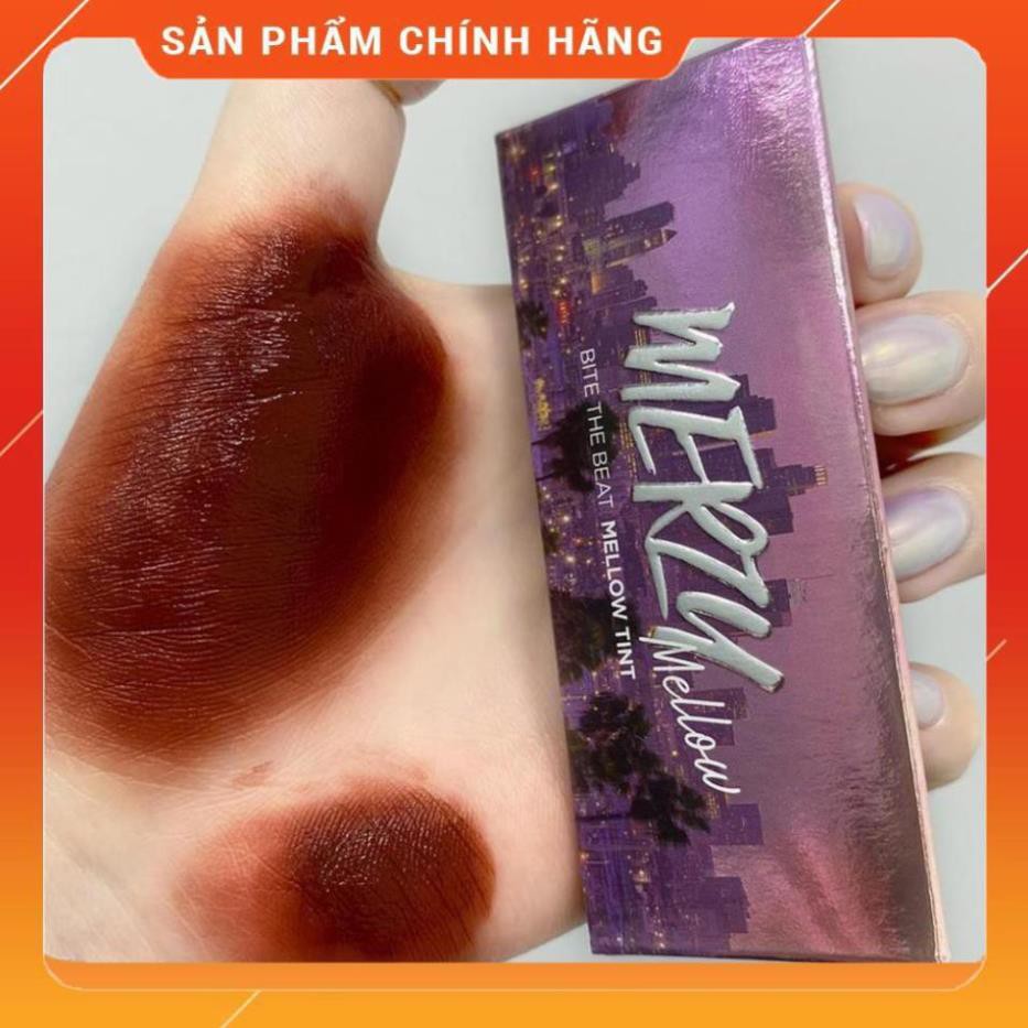 Hàng chính hãng_free ship Son Kem Lì, Siêu Mịn Merzy Bite The Beat Mellow Tint 4g