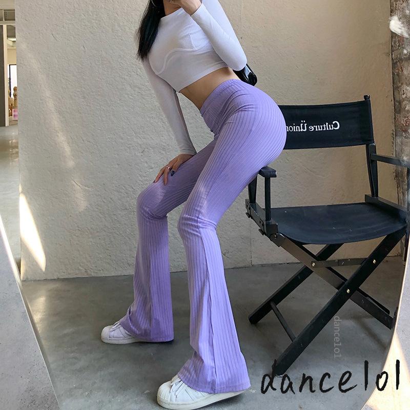 Quần Dài Ống Loe Lưng Cao Phối Vòng Nhẫn 1O1 Thời Trang Mùa Hè Cho Nữ