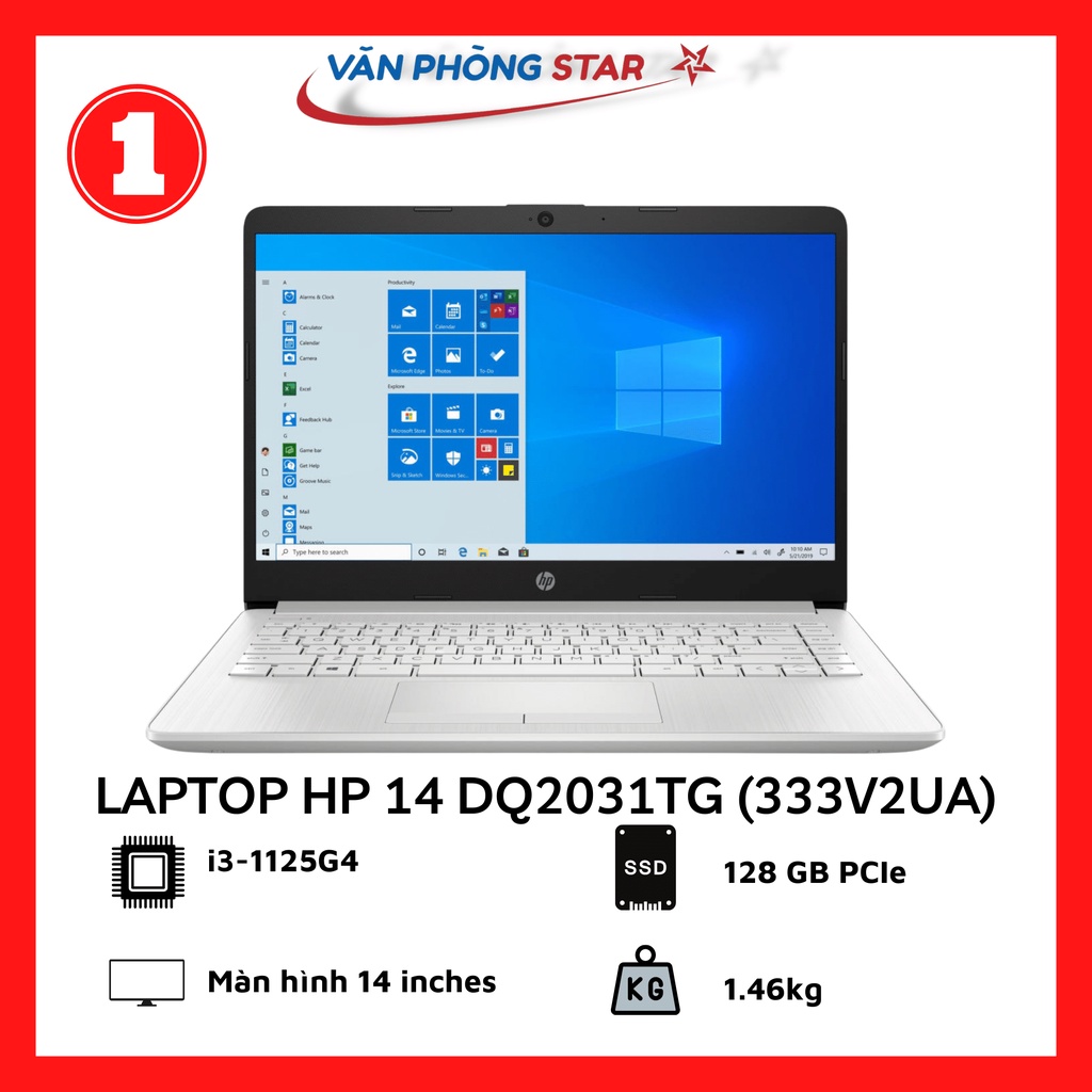 LAPTOP HP 14 DQ2031TG (333V2UA) hàng chính hãng