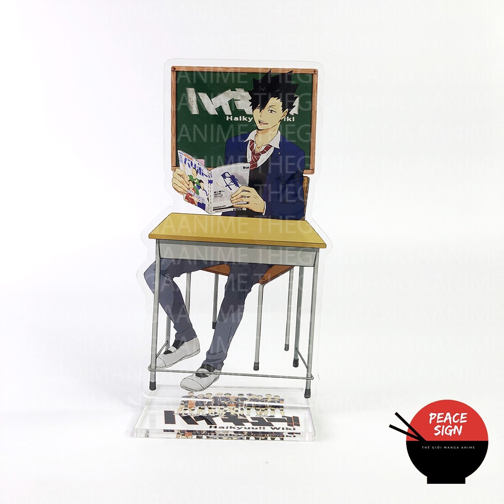 Standee Haikyuu!! ver BÀN HỌC mô hình Vua bóng chuyền tượng anime mica chibi trang trí trưng bày