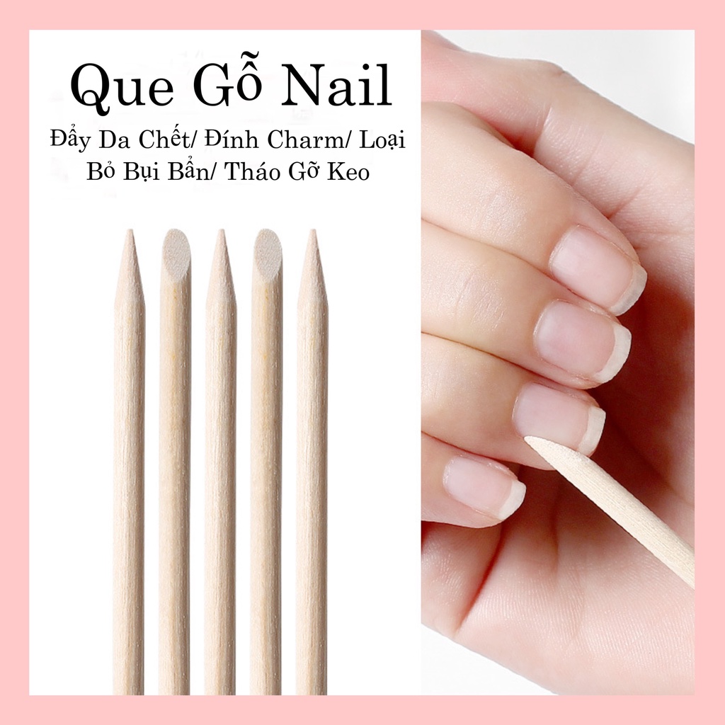 [Hàng mới về] Bộ 100 Que Gỗ Làm Nail Chuyên Dụng, Que Gỗ Nail Đa Dụng Đẩy Da Làm Nailbox.
