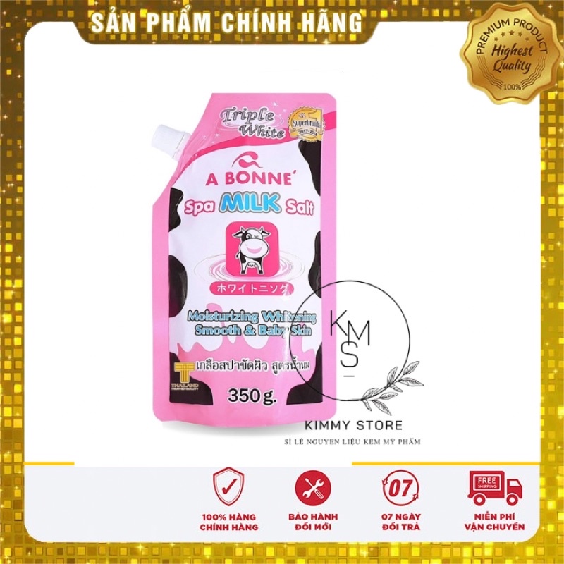 muối tắm sữa bò tẩy da chết A bonne spa milk salt thái lan 350g có vòi