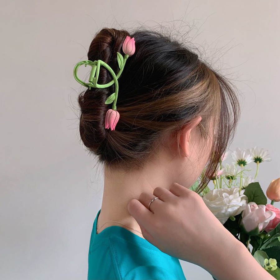 Kẹp Tóc Hình Hoa Tulip Hàn Quốc Mới Cho Nữ