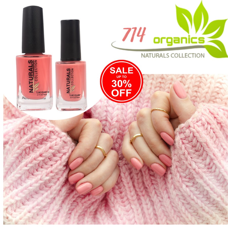 [Chính Hãng]Sơn móng tay Organic màu hồng san hô 714