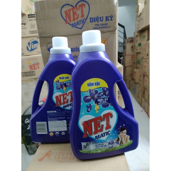 Nước giặt Net Matic đậm đặc hương diệu kỳ tiêu chuẩn châu âu 3,3kg ( dùng cho máy giặt cửa trước và cửa trên) .