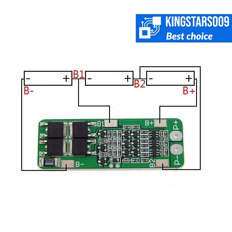 Mạch sạc và bảo vệ pin li-ion 3S 12.6V 20A