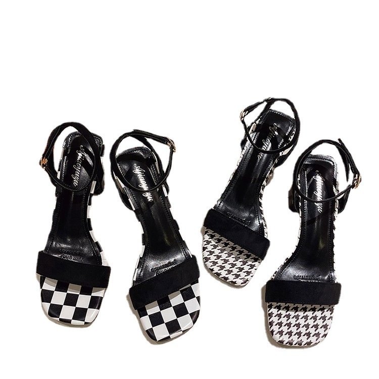 Dép Cao Gót Mũi Vuông Quai Ngang Phong Cách Mới Mùa Hè 2022 FT6071