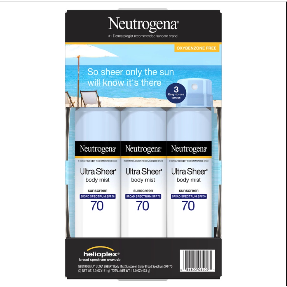Kem chống nắng Neutrogena dạng xịt và kem bôi