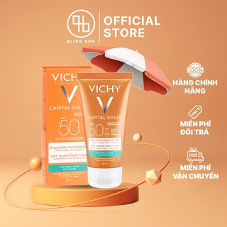 Kem Chống Nắng Vichy Cho Da Mụn Kiềm Dầu Chống Lão Hóa Da Ideal Soleil Dry Touch SPF 50 50ml - Bliss Spa
